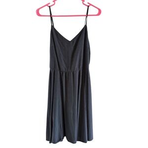 GAP Dress Size Small Micro Polka Dot Black White Spaghetti Strap Smocked Back